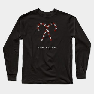 Made of paw prints christmas candy paw print Long Sleeve T-Shirt